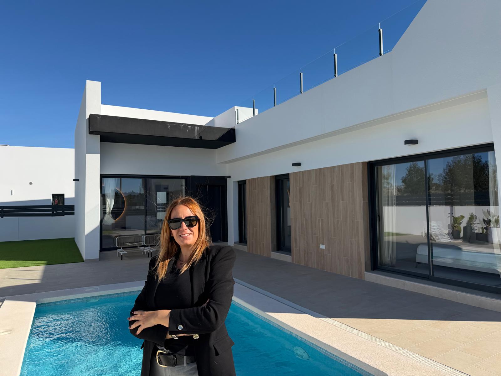 Adri, founder of SolMar Properties, at one of our new build villas on the Costa Blanca South