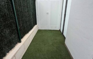 Back patio with laundry room