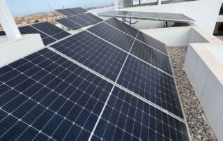 Solar panels on the roof, energy rating A